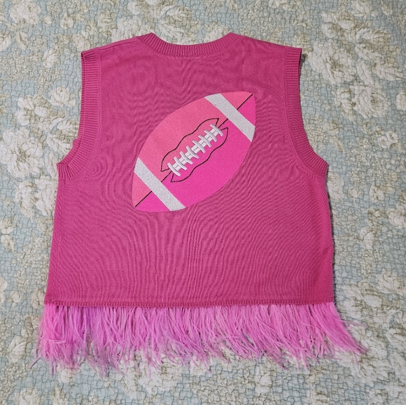 Queen of Sports Feather Sweater Tank, Size Small - Picture 8 of 10
